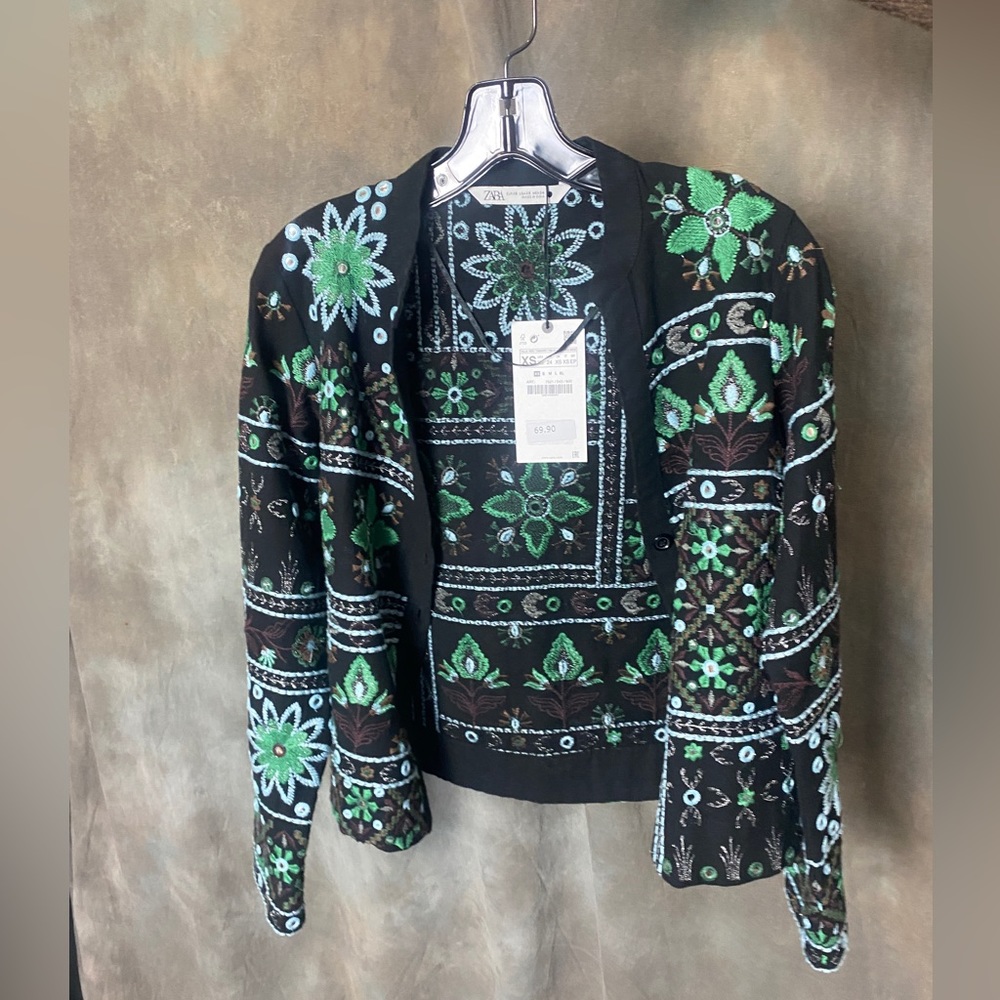 Zara Embroidered Longsleeve Top
